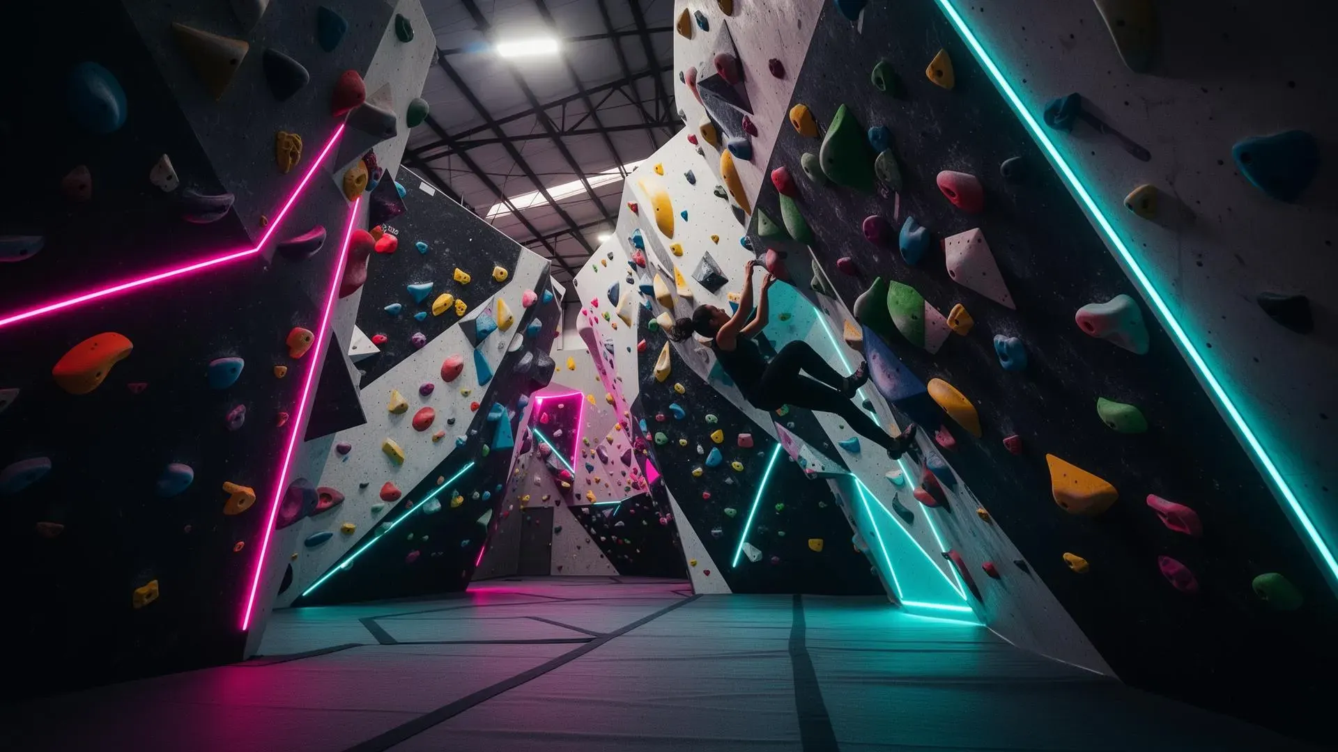 Salle d'escalade de bloc Arcabloc à Vichy - murs interactifs et Kilterboard